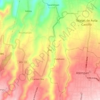 Ilita地形图、海拔、地势
