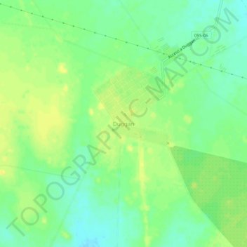 Duggan地形图、海拔、地势