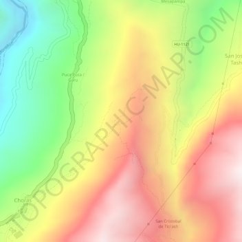 Garu地形图、海拔、地势