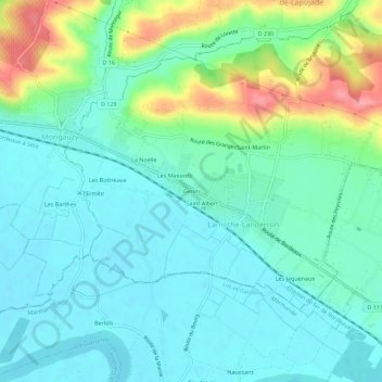 Genin地形图、海拔、地势