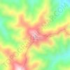 만년산地形图、海拔、地势