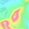 Skarfjellet地形图、海拔、地势