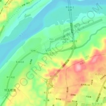 天堂村地形图、海拔、地势