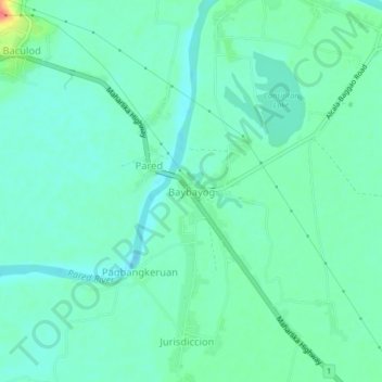 Baybayog地形图、海拔、地势