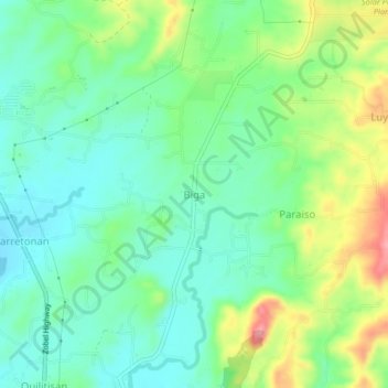 Biga地形图、海拔、地势