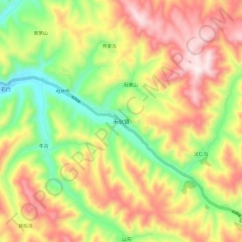 禾驮镇地形图、海拔、地势