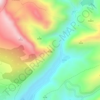 老鹰岩地形图、海拔、地势