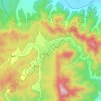 百合村地形图、海拔、地势