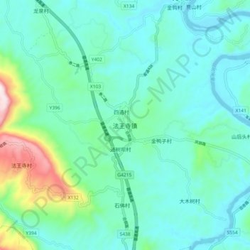 法王寺镇地形图、海拔、地势