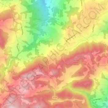 Tolè地形图、海拔、地势