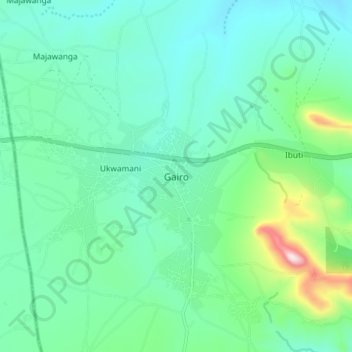 Gairo地形图、海拔、地势