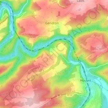 Herhet地形图、海拔、地势