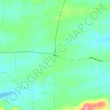 Kirby地形图、海拔、地势