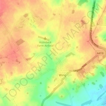 Burcott地形图、海拔、地势