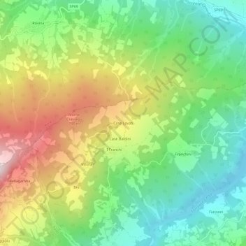 Case Lovati地形图、海拔、地势