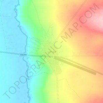 Longa地形图、海拔、地势