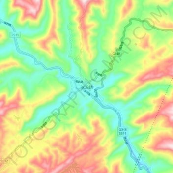 汝溪镇地形图、海拔、地势