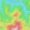 葉抜橋山地形图、海拔、地势