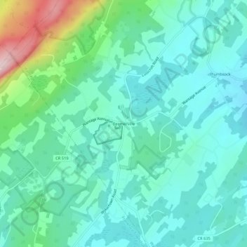Beemerville地形图、海拔、地势