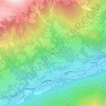 Stieflberg地形图、海拔、地势