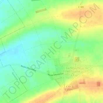 Les Armons地形图、海拔、地势