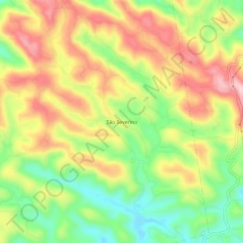 São Severino地形图、海拔、地势