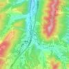 打瀾缸地形图、海拔、地势