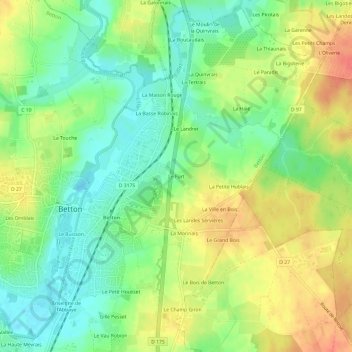 Le Fort地形图、海拔、地势