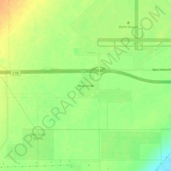 Mesa Verde地形图、海拔、地势