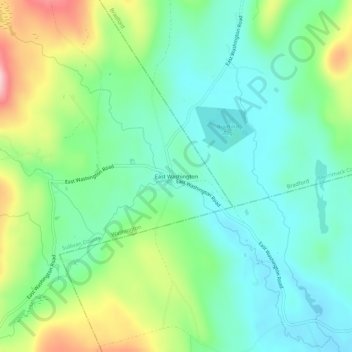 East Washington地形图、海拔、地势