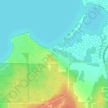 Hillside Beach地形图、海拔、地势