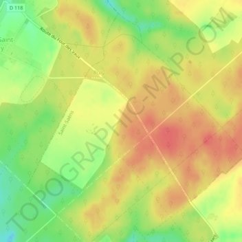 Sapin de Vancouvert地形图、海拔、地势