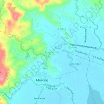 Maybancal地形图、海拔、地势
