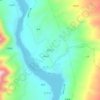 嘉禾村地形图、海拔、地势