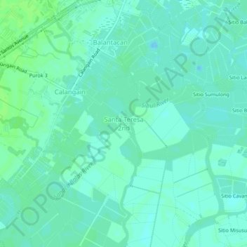 Santa Teresa 2nd地形图、海拔、地势