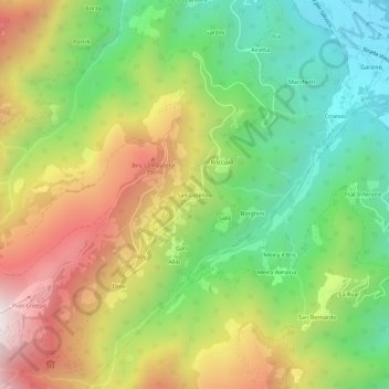 San Lorenzo地形图、海拔、地势