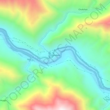 Uleytokpo地形图、海拔、地势