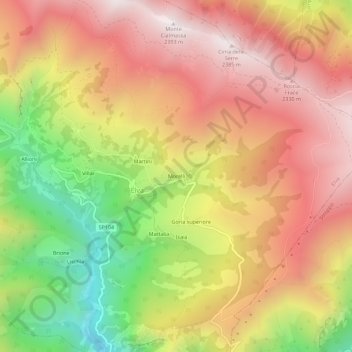 Morelli地形图、海拔、地势