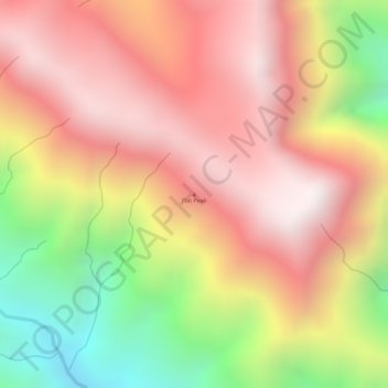 Flat Peak地形图、海拔、地势