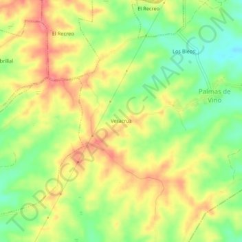Veracruz地形图、海拔、地势