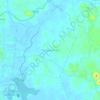 Thalgaskanda地形图、海拔、地势