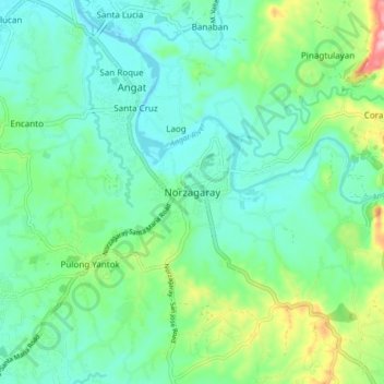 Norzagaray地形图、海拔、地势