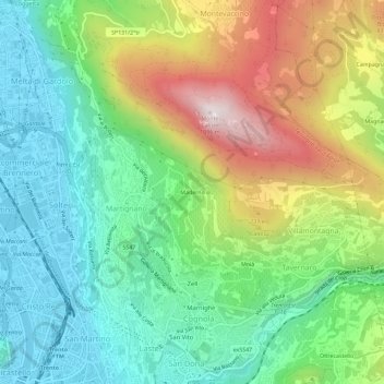 Maderno地形图、海拔、地势