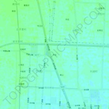 叶庄地形图、海拔、地势