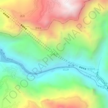 小坪子地形图、海拔、地势