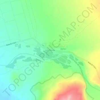 Los Choros地形图、海拔、地势