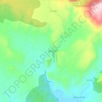 Ruguilla地形图、海拔、地势