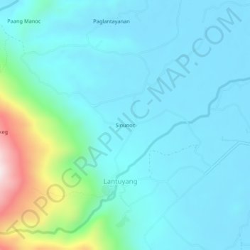 Sinunoc地形图、海拔、地势