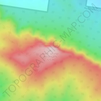 Black Springs Mountains地形图、海拔、地势