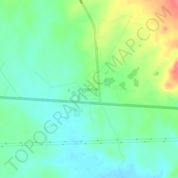 Aprazível地形图、海拔、地势